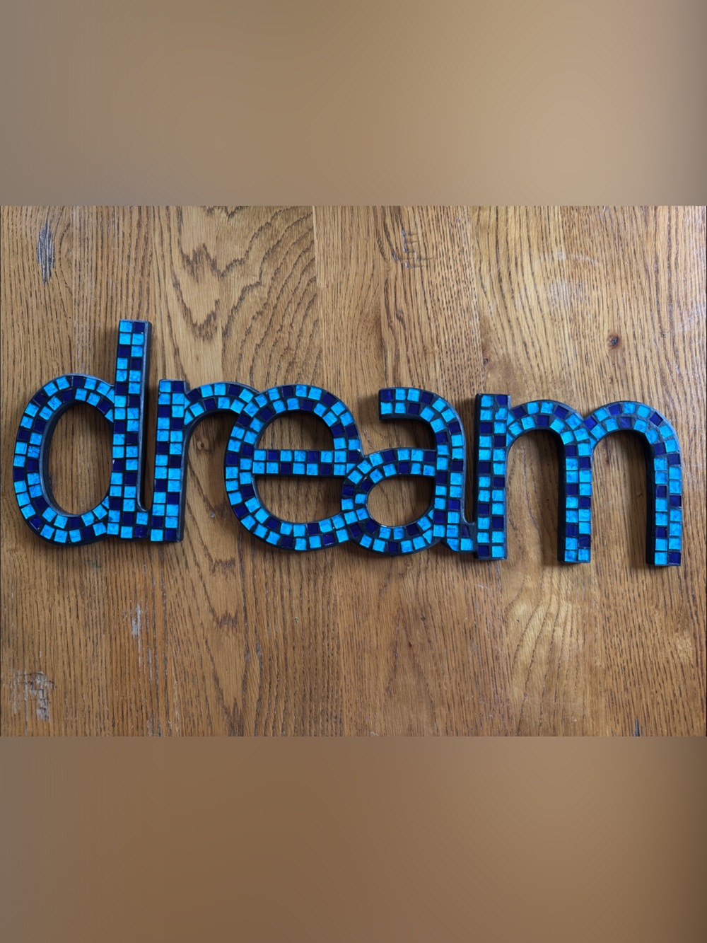 EARTHBOUND Blue Mosaic "dream" Wall Accent
